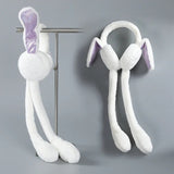 Cute Jumping Rabbit Earmuffs Hat With Moving Ears – Plush Airbag Toy Cap For Kids (Random Color)