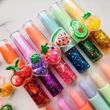 2 In 1 Flavored Fruit Lip Balm Plus Lip Oil Providing Nourishing Care Smooth Application  Everyday Lip Care Support - Multicolor