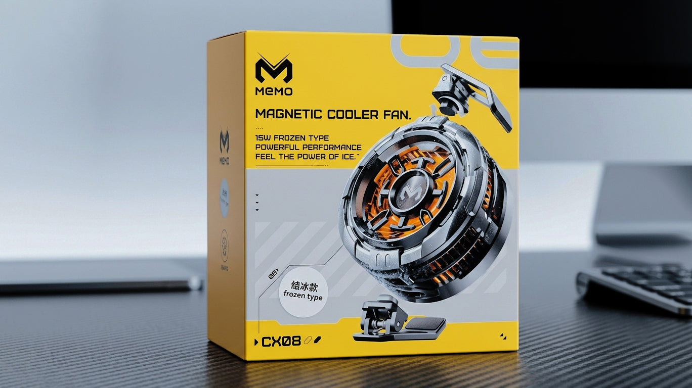 MEMO CX08 Pro Mobile Cooling Fan 25W Semiconductor Phone Cooler – Fast Cooling Gaming Radiator For Android & IPhone ~ Magnetic Support