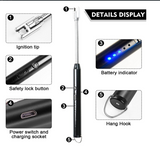 Arc Lighter With Usb Charging Cable | Flameless Windproof | LED Battery Display | Safety Switch | Rotate 360 Degrees ( Random Color )