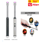 Arc Lighter With Usb Charging Cable | Flameless Windproof | LED Battery Display | Safety Switch | Rotate 360 Degrees ( Random Color )