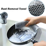 Durable Wire Dish Washing Cleaning Cloth – Heavy-Duty Scrubbing Rugs For Kitchen Dishes, Utensils & Cookware - Pack Of 10