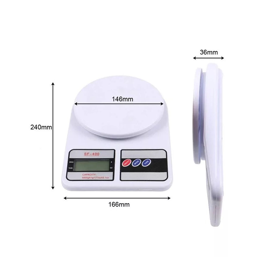 Kitchen Scale SF-400 Digital Electronic Weight Machine With Cell – Food & Grocery Measuring Scale Upto 10 KG