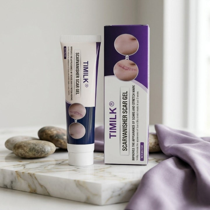 TIMILK Scarvanisher Scar Gel – Advanced Formula For Scars & Stretch Marks Reduction (30g / 1oz)