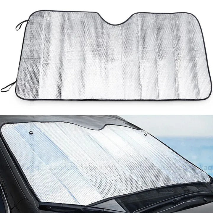 Universal Car Windscreen Sunshade 130 By 60 CM,For Hatchback ,Small Cars ,,Anti Heat Material -Universal Car Sun Shade 130 By 60 CM