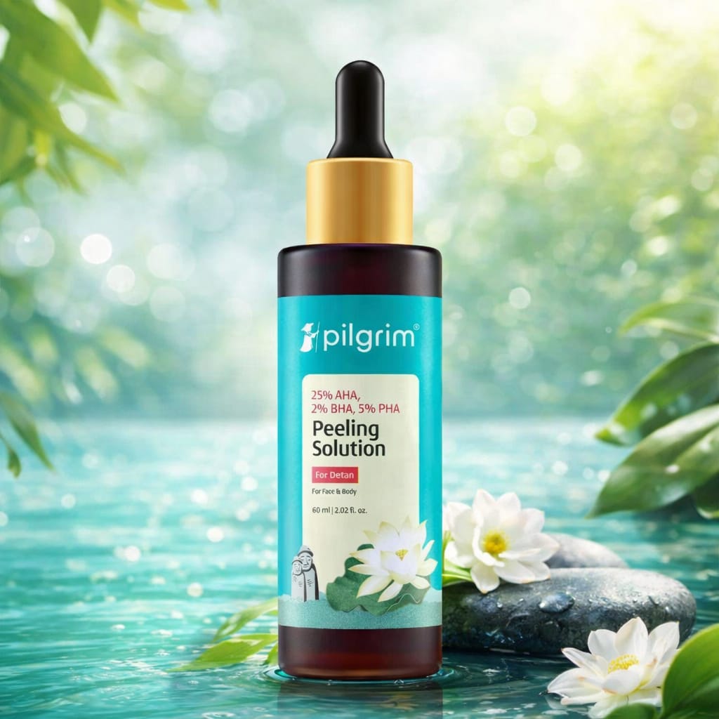 Pilgrim 25% AHA, 2% BHA & 5% PHA Peeling Solution For Face & Body 30ml
