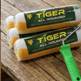 Tiger All-Rounder 9-Inch Professional Paint Roller – Multi-Purpose Wall Painting Tool With Ergonomic Green Handle – High-Absorbency 9" Roller For Smooth & Textured Walls