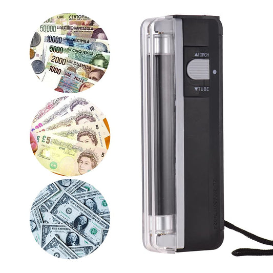 Portable Money Detector Handheld Blacklight Currency Checker For Banknotes Passports Security Documents