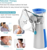 Portable Mesh Nebulizer Quiet Low Power Cell Operated Personal Respiratory Inhaler Providing Reliable Support
