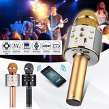 Bluetooth Microphone Karaoke Wireless Microphone Professional Speaker Handheld Microfone Player Singing Recorder Mic WS-858 KTV Microphone And Hifi Speaker
