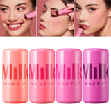Pack 4 Milk Makeup Blush High Pigment Jelly Tint, Refreshing & Hydrating Long-Lasting Colour Jelly Tint (Random Color)