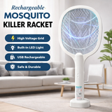 Rechargeable Mosquito Racket With Box & Stand – Electric Insect Killer Bat For Indoor And Outdoor Use | Insects Killer | Mosquito Killer Racket (Random Color)