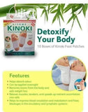 Kiyome Kinoki Detox 10 Pcs Foot Pads – Pain-Free Cleansing Patches For Night Detox, Stress Relief & Body Toxin Removal – Improves Circulation & Vital Organ Support