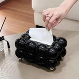 Bubble Shape Tissue Box Holder | Non-Slip Plastic Cover For Stylish Storage | Random Colour