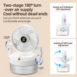 800ML Rechargeable Desktop Humidification Fan Portable Foldable Spray Misting Fan With Blue Light (Random Colour)