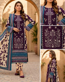 3 Piece Unstitched Lawn Suit For Women Printed Lawn Dress With Matching Dupatta And Trouser