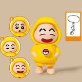 Crayon Shin‑Chan Face Changing Doll | Collectible Keychain | DIY Crafts | Mini Cartoon Toy ( Random Design And Keychain)