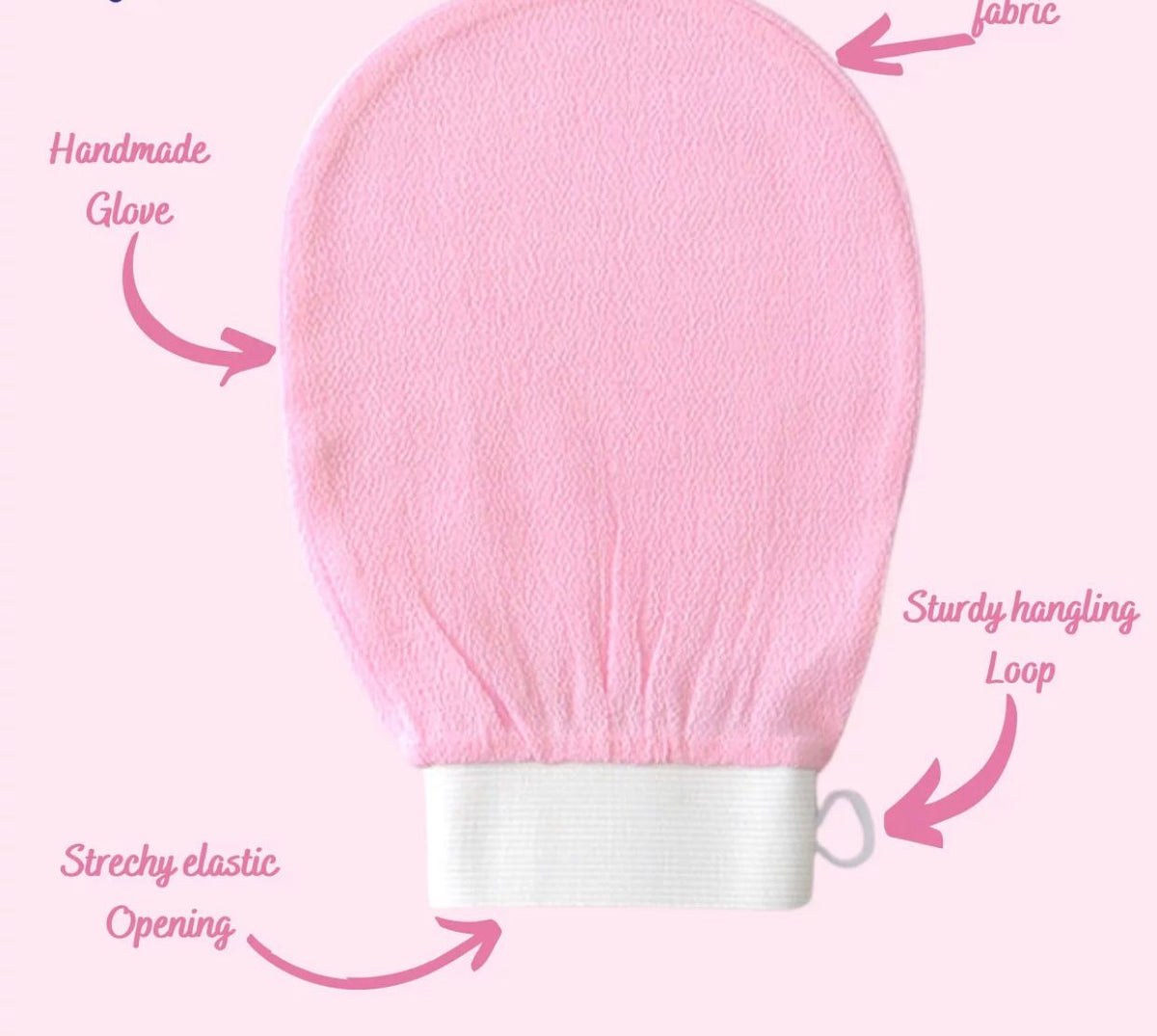 Hammer Moroccan Exfoliating Gloves  - Dead Skin Remover - Exfoliating Bath Washcloth Scrub Mitt for Body - Exfoliating Massage Mitt Back Scrubber Glove - Each