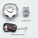 125 Tank Lock With Key And Side Lock Set Motorcycle Fuel Tank Lock Set Complete Security Lock Kit For 125cc Bike