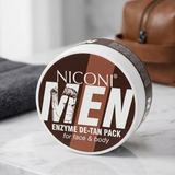 Niconi Men Enzyme De-Tan Pack - Advanced Skincare Facial Pack For Tan Removal Brightening Deep Cleansing And Smooth Refreshing Men Skin Tone - 100g