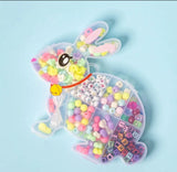 Single DIY Beads Set With Bunny Shape Storage Box For Bracelet And Locket Making With Different Beads In One