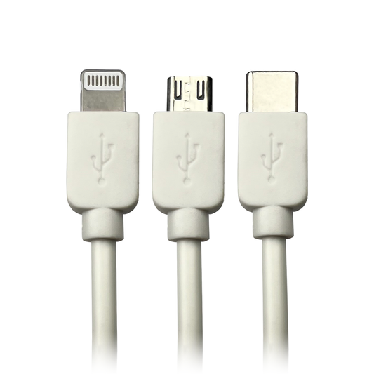 Vizo 5-In-1 Fast Data Cable Safety Fast Charging 5 In 1 USB Port 3 Plugs And 2 USB Ports Fast Data Cable