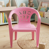 Number And Letters Design Kids Chair - Educational Alphabets Pattern Lightweight Seating Furniture Durable Comfortable Miniature Toddler Seat - (Random Color)