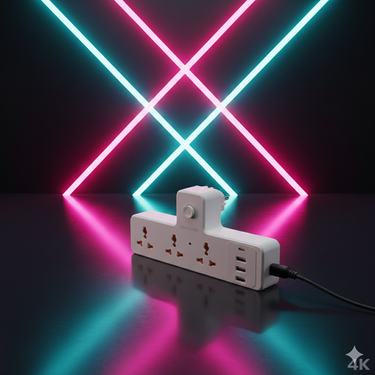 ProfessionProfessional Premium Portable Power Strip 3 Sockets + 3 USB + 1 Type-C Port From International Brand Speed-Xal Premium Portable Power Strip 3socket+3usb+1type-C Port From International Brand: Speed-X