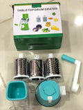 New Vegetable Cutter & Slicer Manual Kitchen Cheese Chopper Machine With 3 Sharp Drums Multifunctional Garlic Potato Shredder For Easy Food Preparation (Random Color)