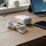 WM 27 3.1A Fast Micro USB Charger With Dual USB Ports – Cable & Adapter By WM