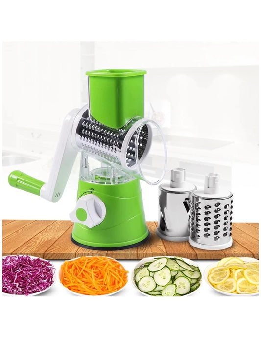 Manual Vegetable Drum Cutter Slicer Multifunctional Round Slicer Kitchen Gadget (Random Color)