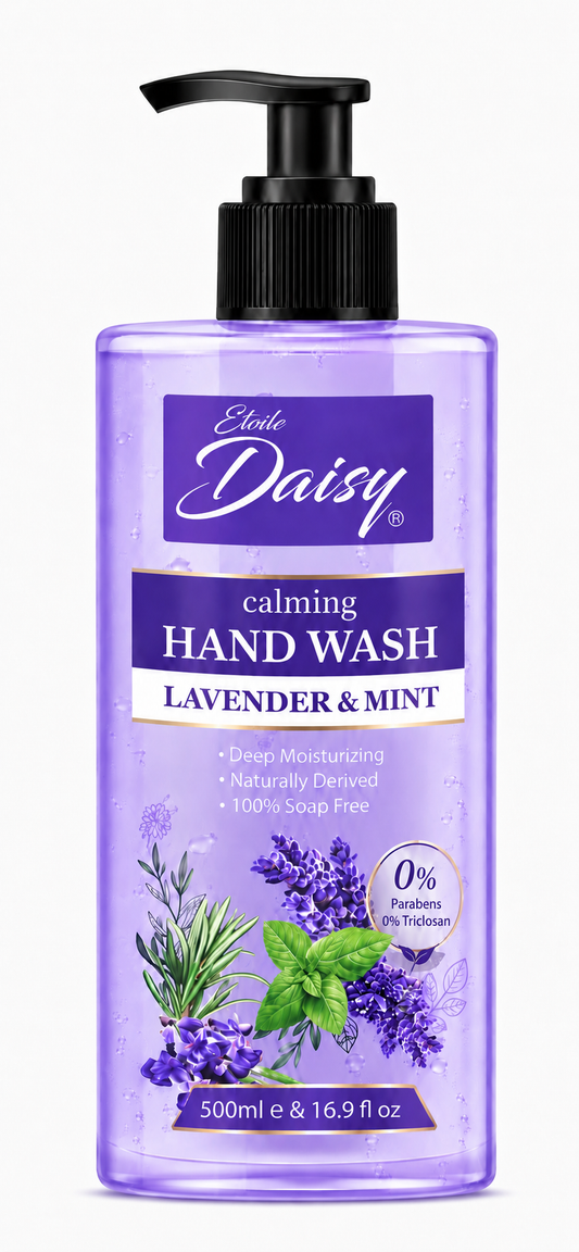 Etoile Daisy Calming Lavender & Mint Hand Wash 500ml – Deep Moisturizing & Refreshing Skin Care Hand Wash