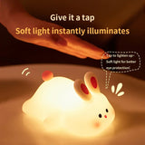 Cute Rabbit Silicone Lamp – Soft Touch Night Light For Kids & Home Decor