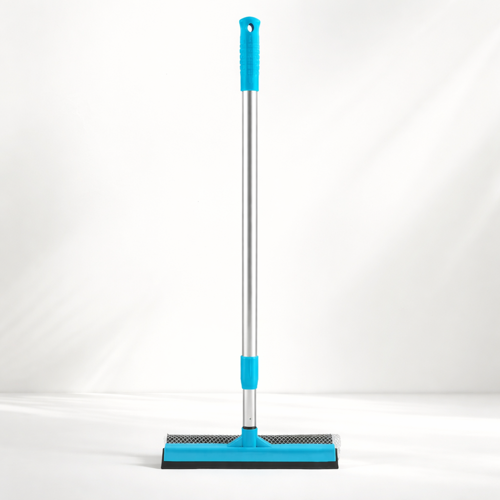 Royal 2-In-1 Window Squeegee With Aluminium Rod Handle – Glass Cleaning Wiper