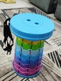 Portable Telescoping Stool, Folding Stool Lightweight & Sturdy, Retractable Telescopic Stool For Gardening, Camping, Travel, Fishing, Hiking And Bbq(Multi Color)