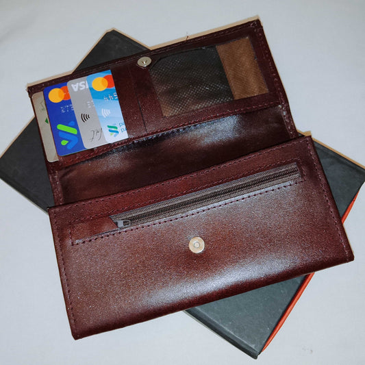 Womens Leather Clutch Elegant Design Premium Quality Smooth Finish Easy Carry