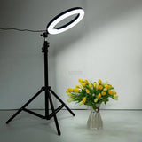 Portable 10-Inch LED Ring Light With 7 Feet Adjustable Tripod Stand & Mobile Holder | 3 Light Modes | Foldable 2 Feet | USB Powered