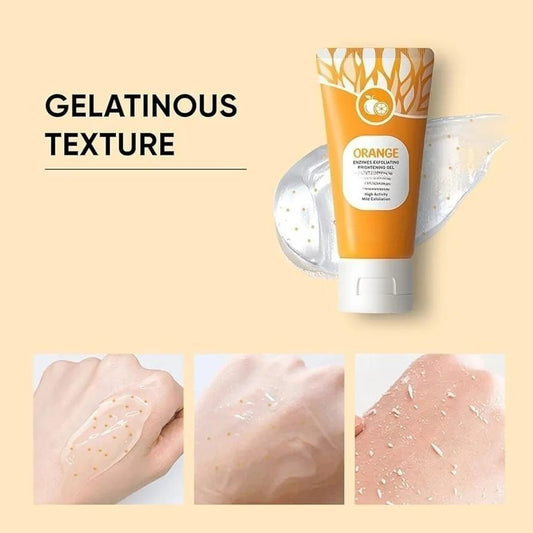 Orange Enzyme Exfoliating Gel | Brightening & Gentle Citrus Enzyme Scrub | Removes Dead Skin, Smooths Texture & Reveals Radiant, Glowing Skin (50gm)