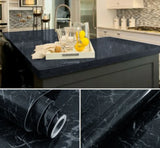 Self Adhesive Marble Sheet For Kitchen / Waterproof Anti Oil & Heat Resistant Wallpaper Sheet (Random Color)