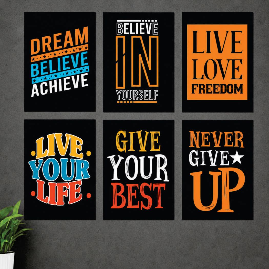 Set Of 6 Premium Wall Art Photo Tiles – Modern Home Decor Sets 8x11