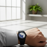 Black Aura Watch Elegant Stylish Design Strong Durable Build Comfortable Strap Clear Display Perfect Accessory For Daily Wear And Special Occasions