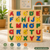 Capital ABC Alphabet Puzzle Board Game - Educational Wooden Learning Toy Crafted From MDF Wood For Children And Early Literacy Skills