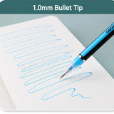 Gel Pen & Highlighter Set | 12 Pens | 1.0mm Color Pen Set For Art, Journaling & School Supplies