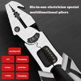 Heavy Duty 9 In 1 Multi Function Pliers Nail Pry Wire Stripper Cutter CR V Steel Professional Tool