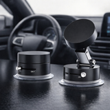 Premium Suction Cup Magnetic Support Holder – Obsidian Black Multi-Angle Retractable Folding Phone Mount For Car, Desk