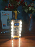Transparent Power Bank 20000 MAh With Emergency Lights Digital Display Black Colour Fast Charging Portable Charger