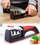 3-Stage Professional Knife Sharpener – Manual Kitchen Knife Sharpening Tool