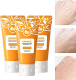 Orange Enzyme Exfoliating Gel Natural Skin Care Formula Brightens Complexion Removes Dead Skin Cells Enhances Smooth Radiant Glow