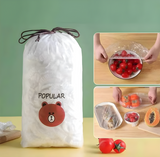 100 PCS Disposable Food Cover Plastic Bags Transparent Fresh Food Storage And Wrap Bags