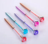 Diamond Ballpoint Pens Elegant Design Smooth Writing Comfortable Grip Durable Build Perfect For Office School And Daily Use (Random Color)